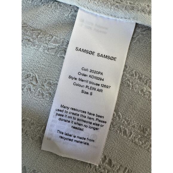 SAMSOE Light Blue Wrap Blouse - Picture 7 of 9